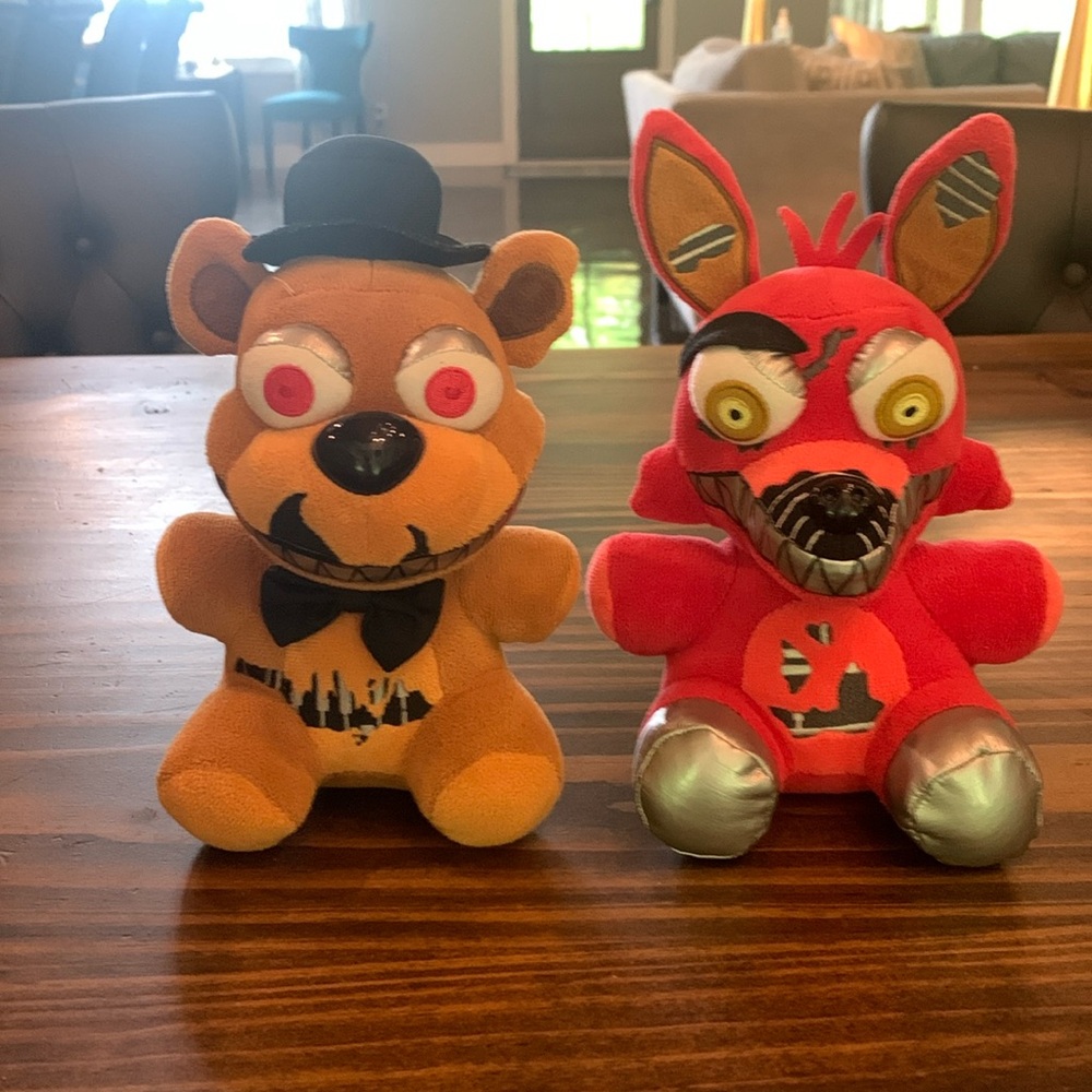 Nightmare Freddy and foxy Funko fnaf plush